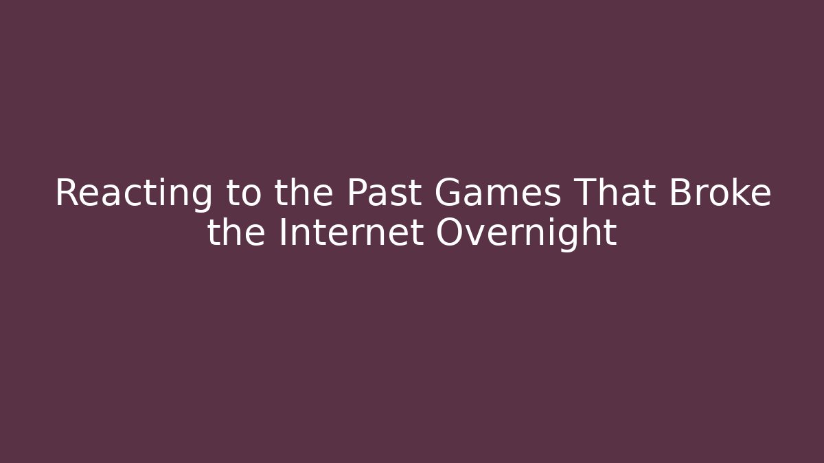 Reacting to the Past Games That Broke the Internet Overnight