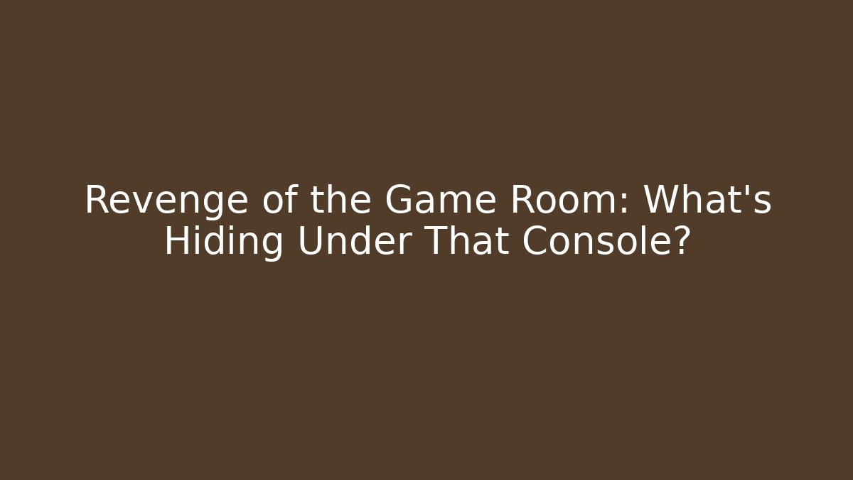 Revenge of the Game Room: What’s Hiding Under That Console? - Vintage E-Juice