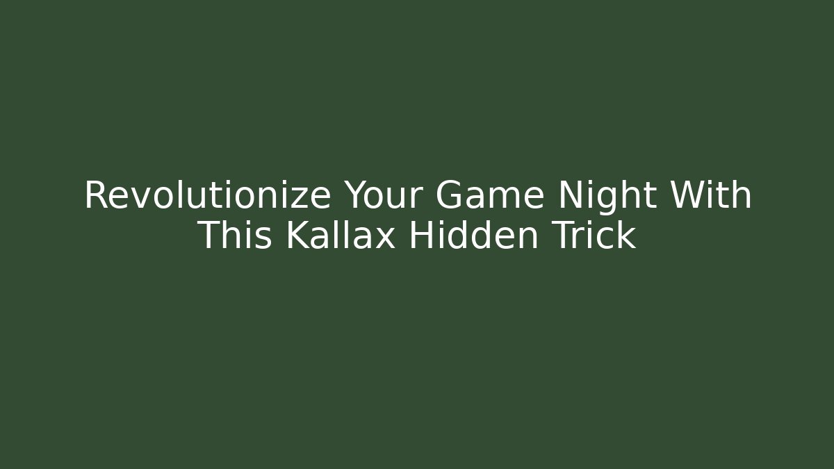 Revolutionize Your Game Night With This Kallax Hidden Trick