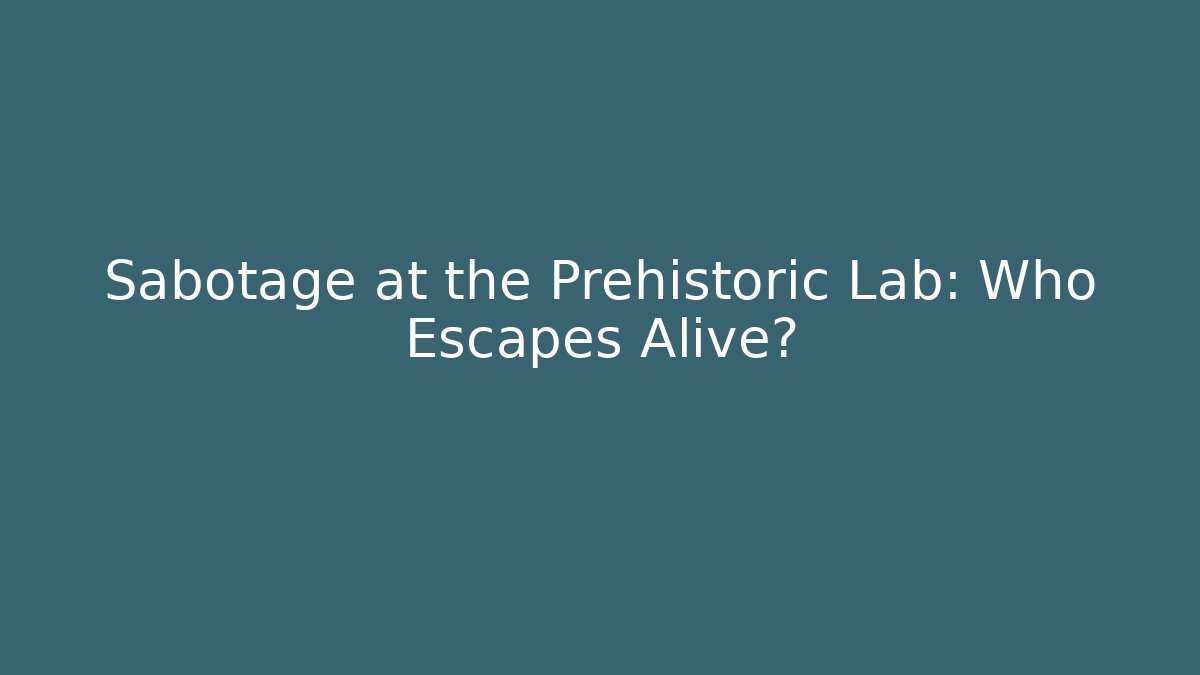 Sabotage at the Prehistoric Lab: Who Escapes Alive?