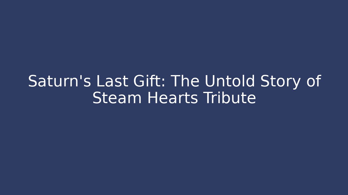 Saturn's Last Gift: The Untold Story of Steam Hearts Tribute