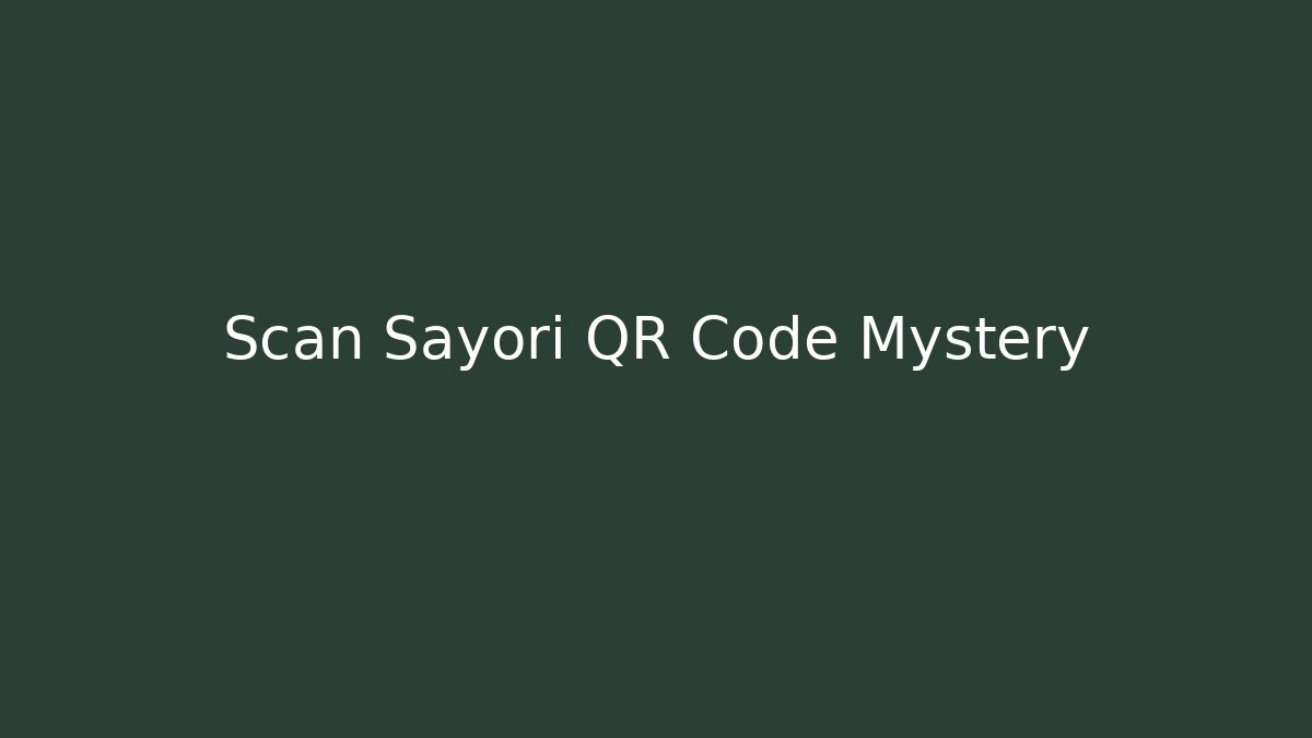Scan Sayori QR Code Mystery - Vintage E-Juice