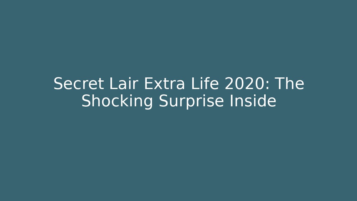 Secret Lair Extra Life 2020: The Shocking Surprise Inside
