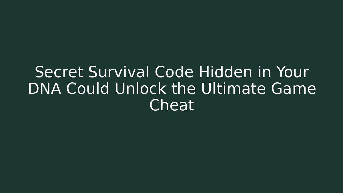 Secret Survival Code Hidden in Your DNA Could Unlock the Ultimate Game Cheat