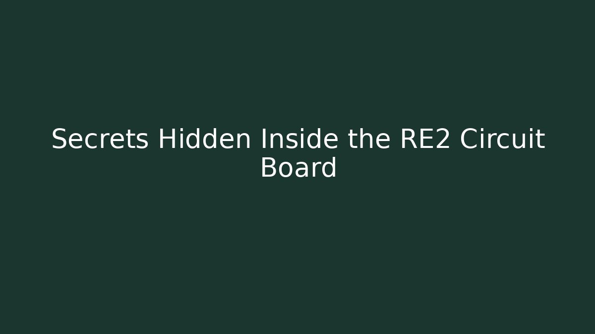 Secrets Hidden Inside the RE2 Circuit Board