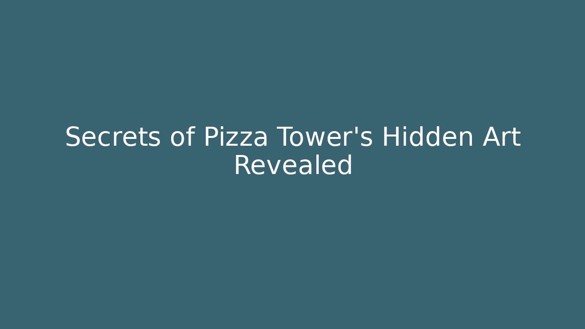Secrets of Pizza Tower's Hidden Art Revealed