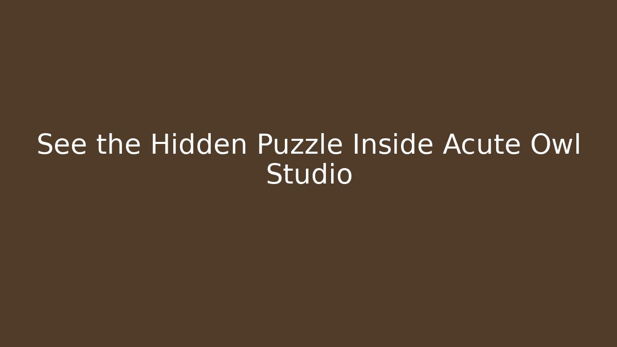 See the Hidden Puzzle Inside Acute Owl Studio