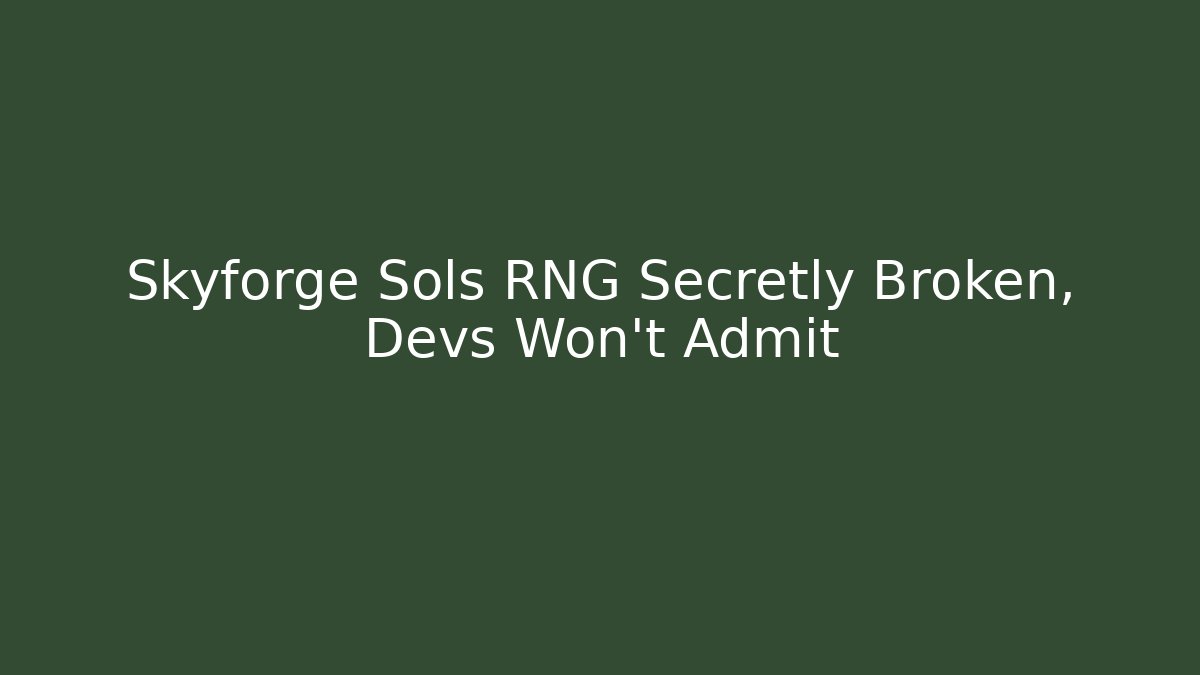 Skyforge Sols RNG Secretly Broken, Devs Won't Admit