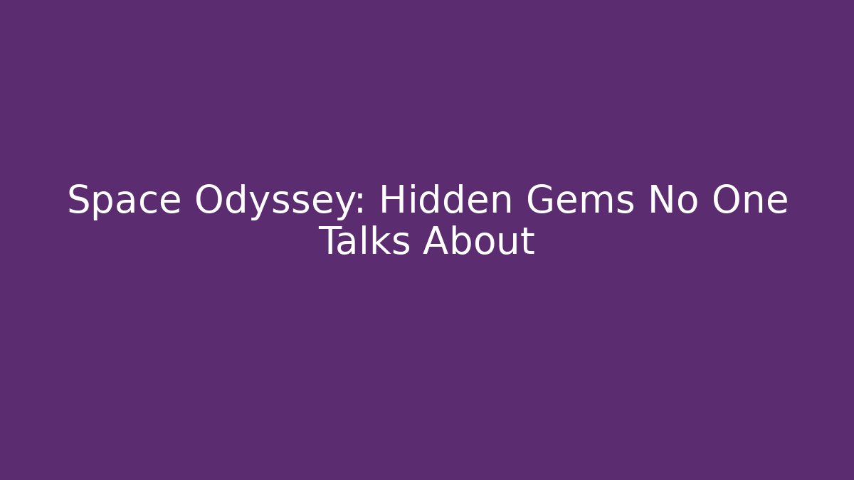 Space Odyssey: Hidden Gems No One Talks About - Vintage E-Juice