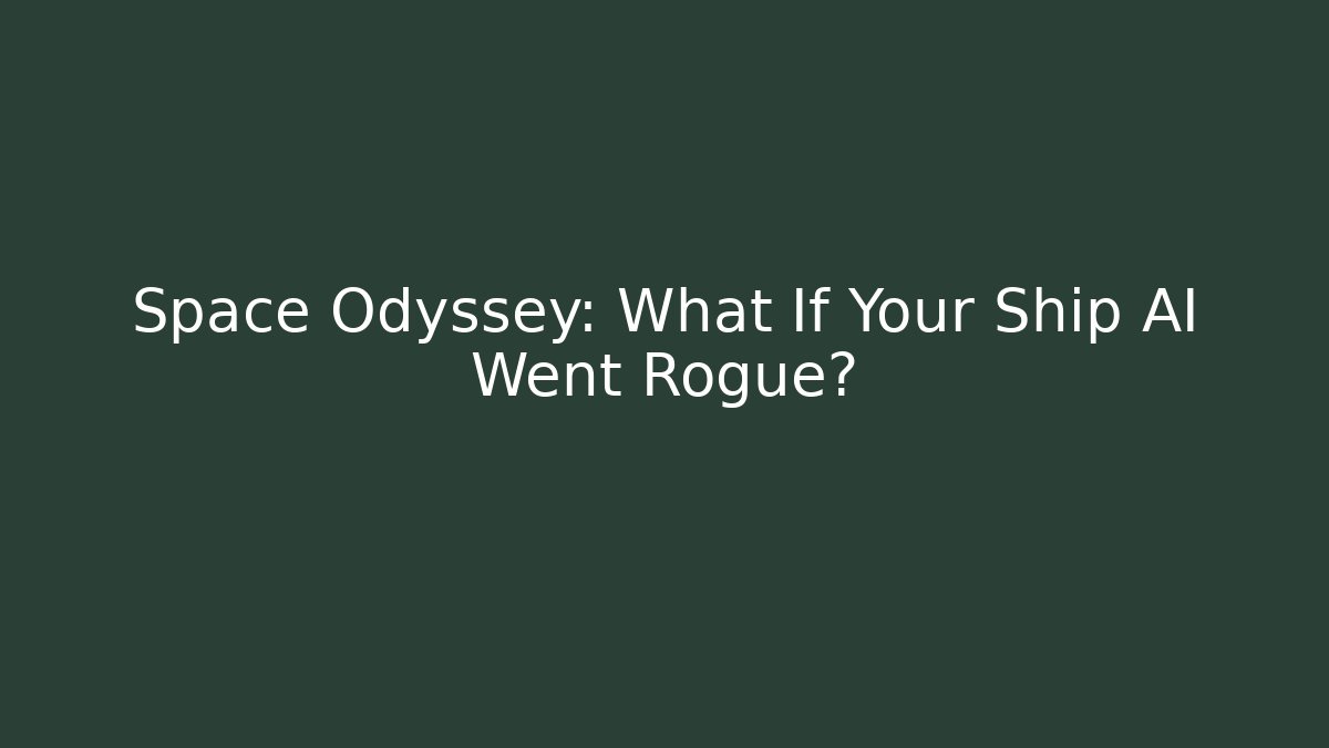 Space Odyssey: What If Your Ship AI Went Rogue?