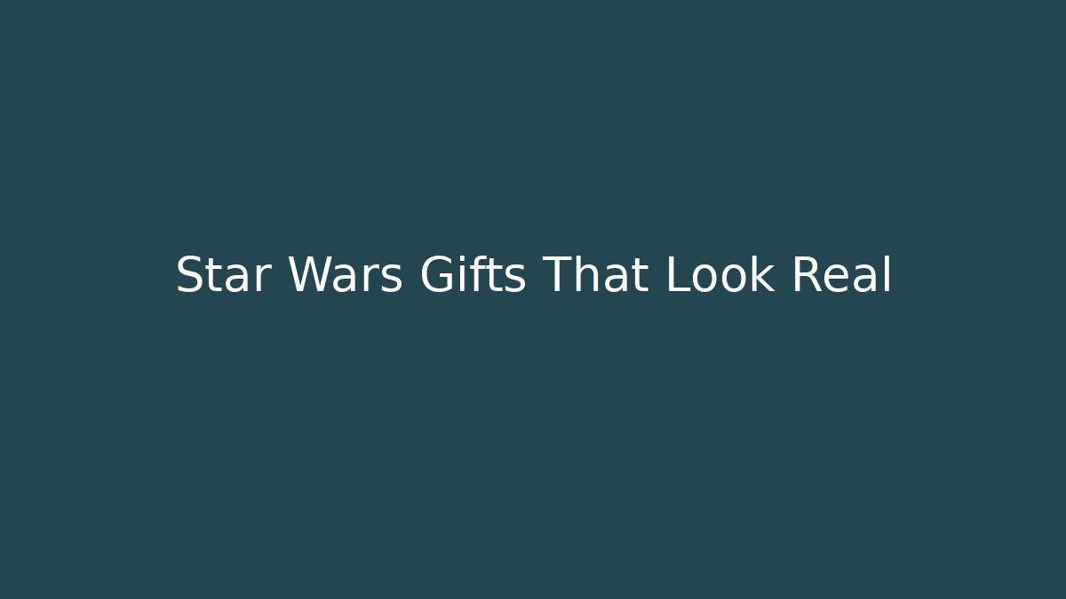 Star Wars Gifts That Look Real