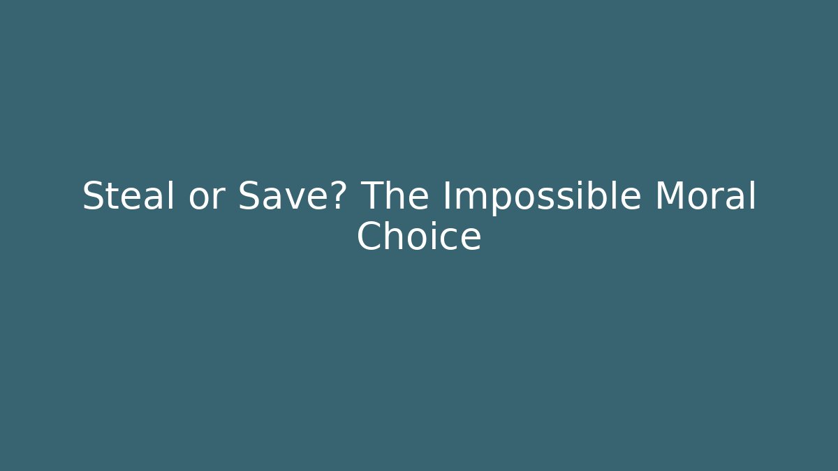 Steal or Save? The Impossible Moral Choice - Vintage E-Juice