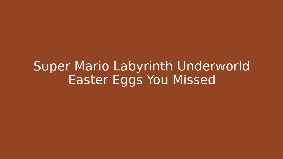 super mario labyrinth