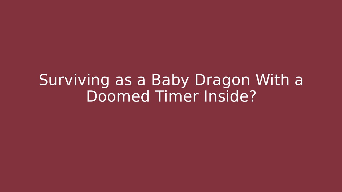Surviving as a Baby Dragon With a Doomed Timer Inside?