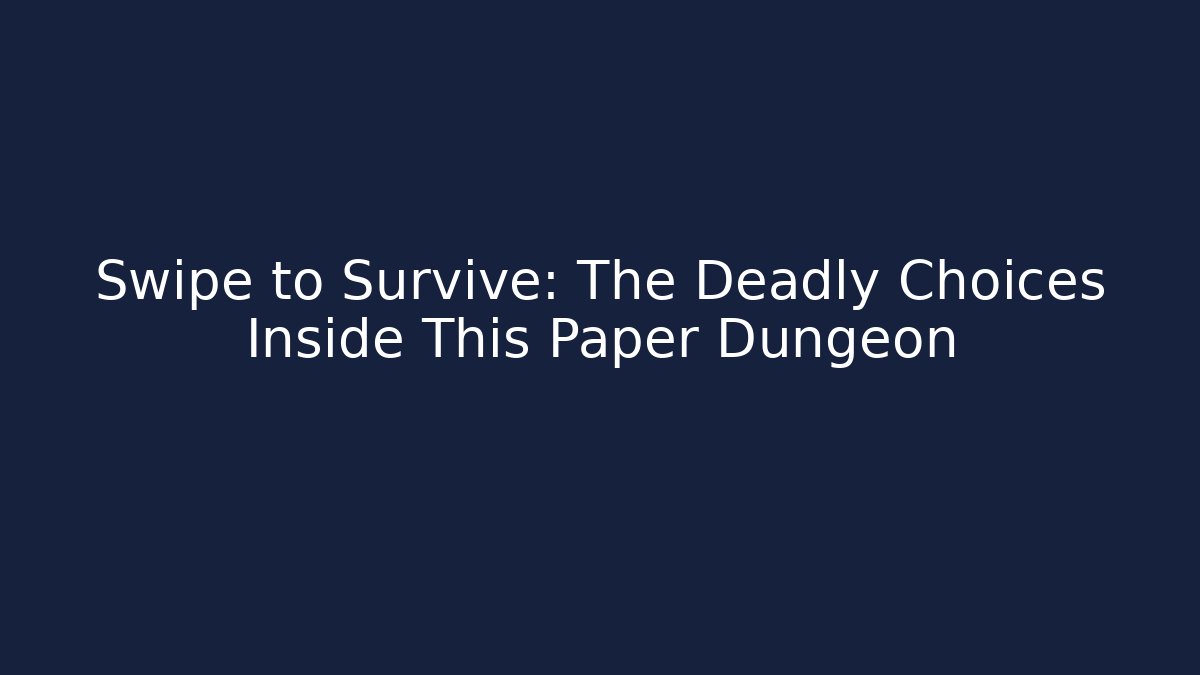 Swipe to Survive: The Deadly Choices Inside This Paper Dungeon