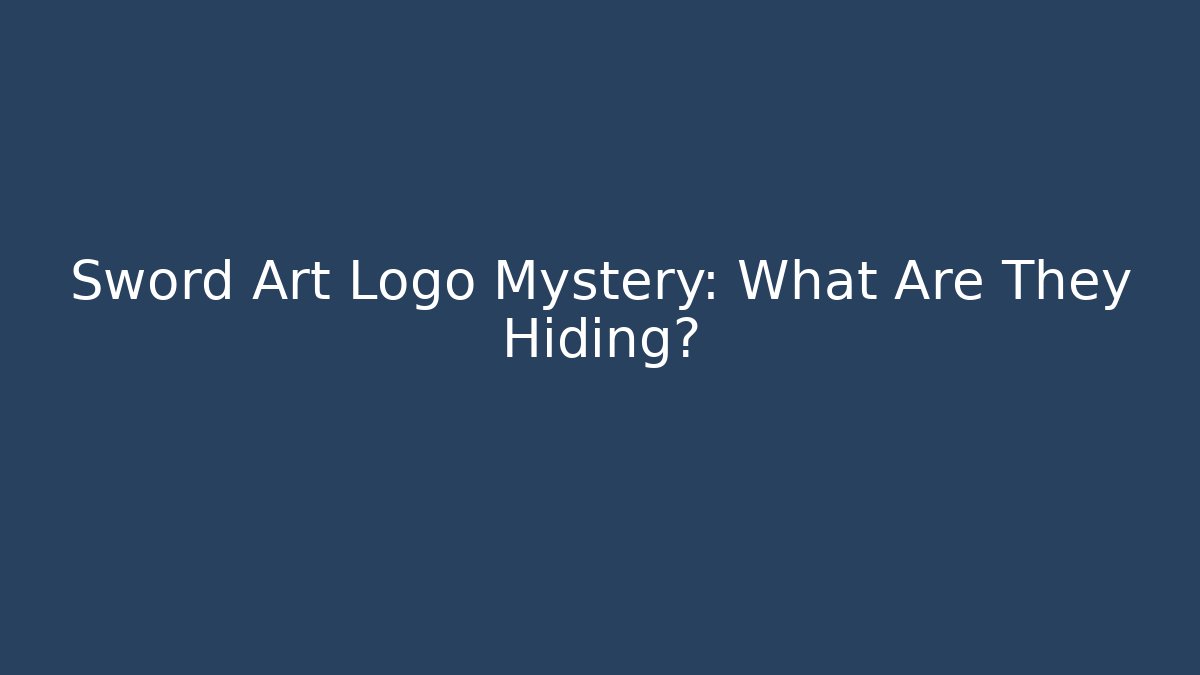 Sword Art Logo Mystery: What Are They Hiding?