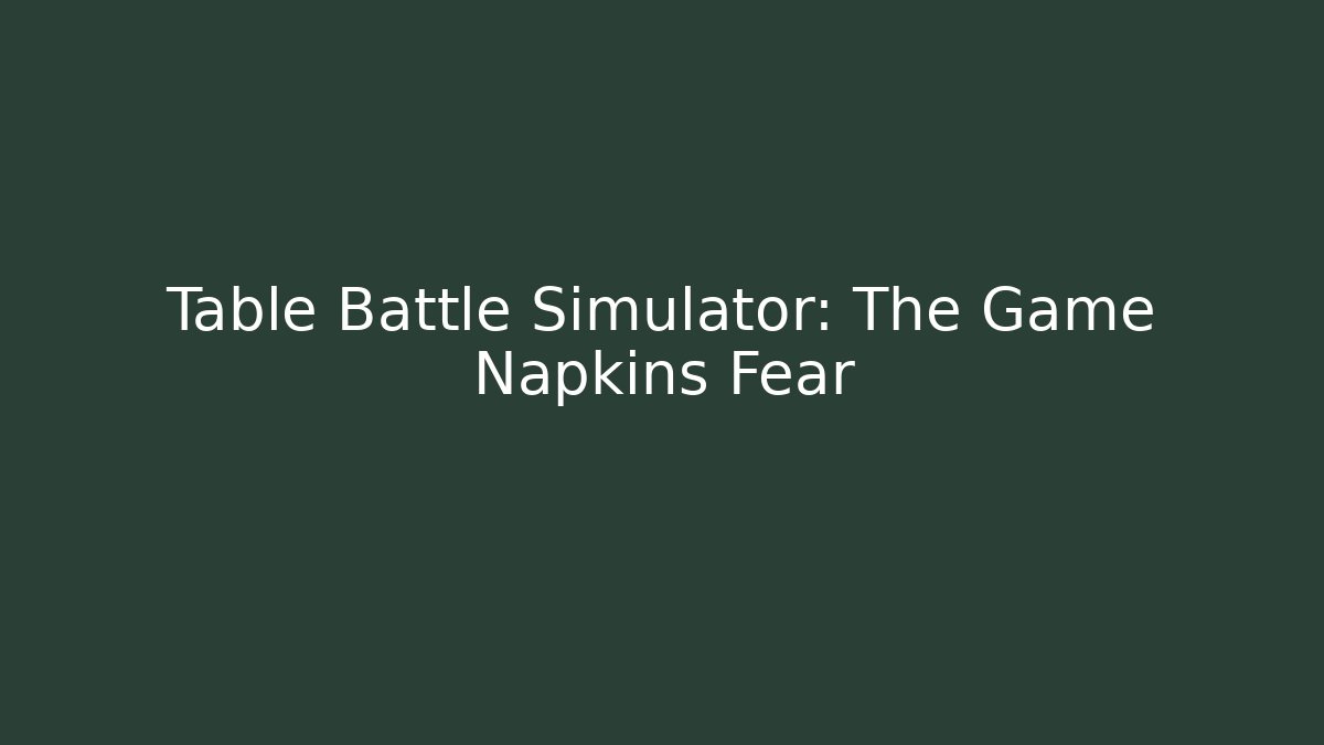 Table Battle Simulator: The Game Napkins Fear
