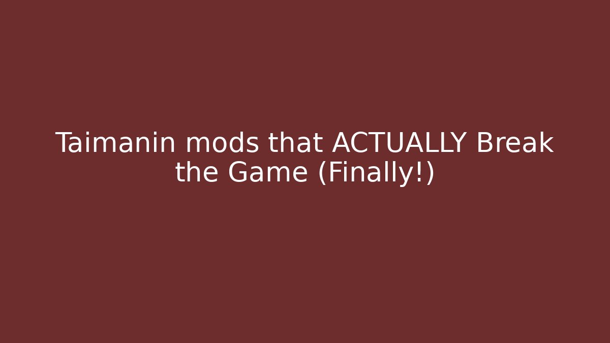 Taimanin mods that ACTUALLY Break the Game (Finally!)