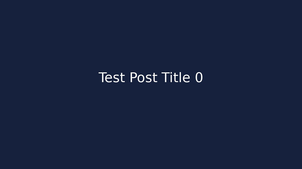 Test Post Title 0