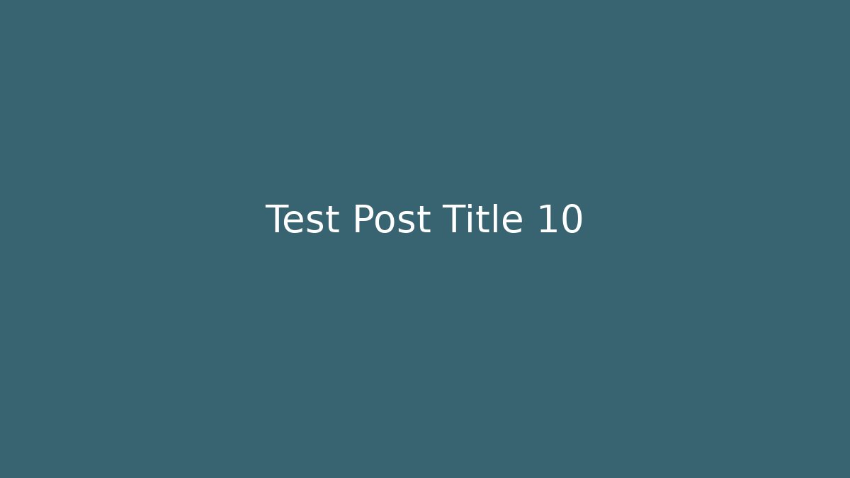 Test Post Title 10