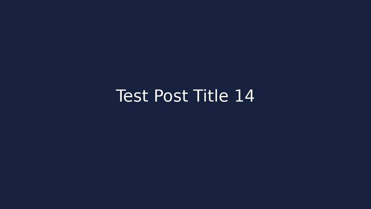 Test Post Title 14