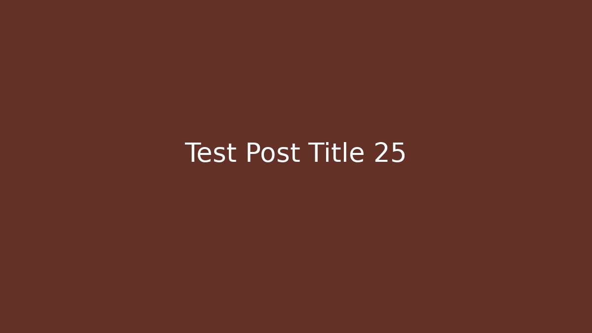 Test Post Title 25