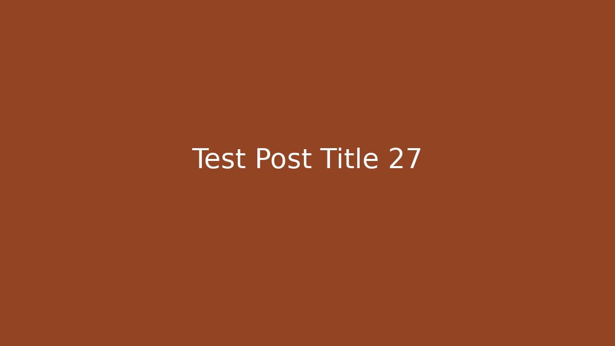 Test Post Title 27