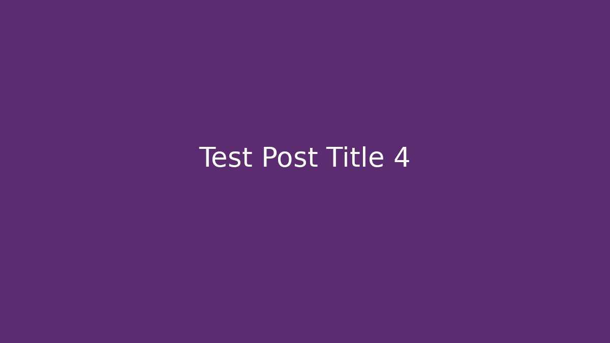 Test Post Title 4