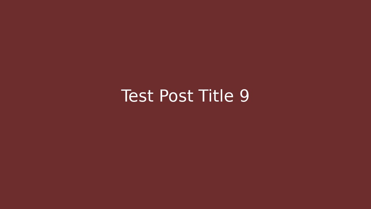 Test Post Title 9
