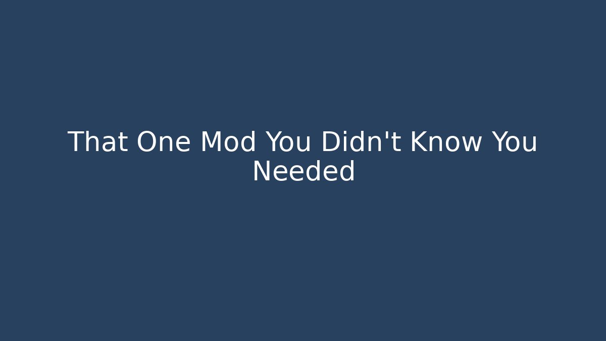 That One Mod You Didn't Know You Needed - Vintage E-Juice