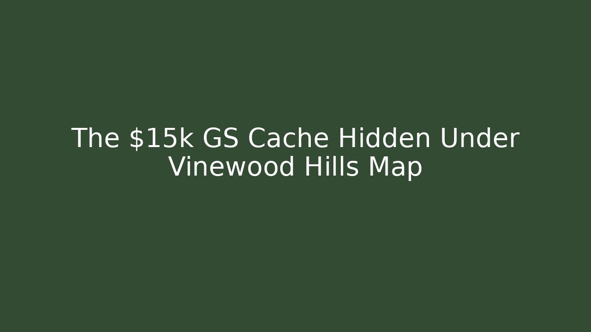 The $15k GS Cache Hidden Under Vinewood Hills Map - Vintage E-Juice