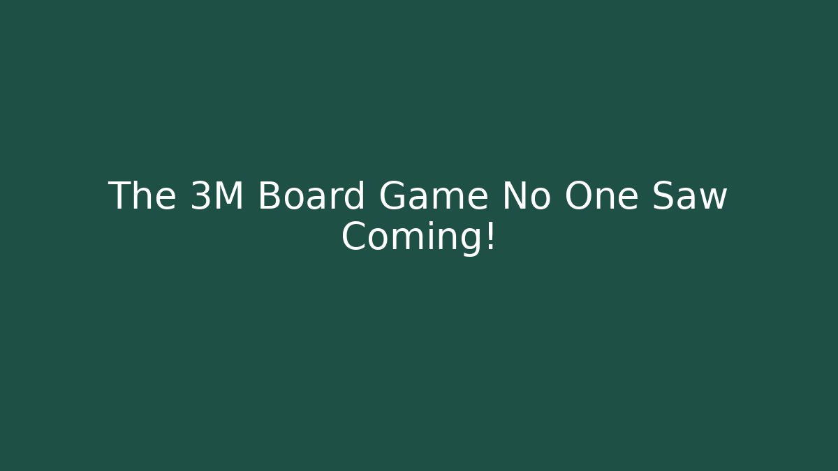 The 3M Board Game No One Saw Coming! - Vintage E-Juice