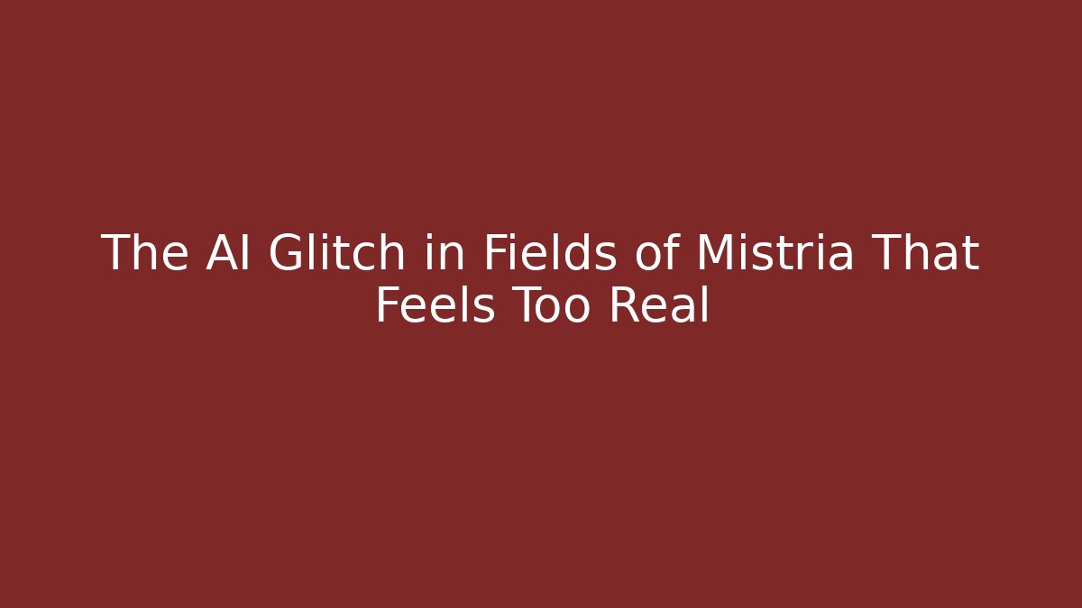 The AI Glitch in Fields of Mistria That Feels Too Real