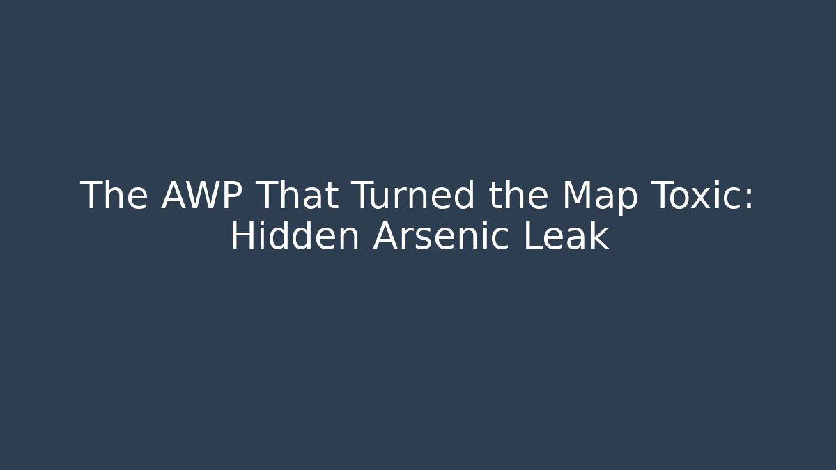 The AWP That Turned the Map Toxic: Hidden Arsenic Leak - Vintage E-Juice