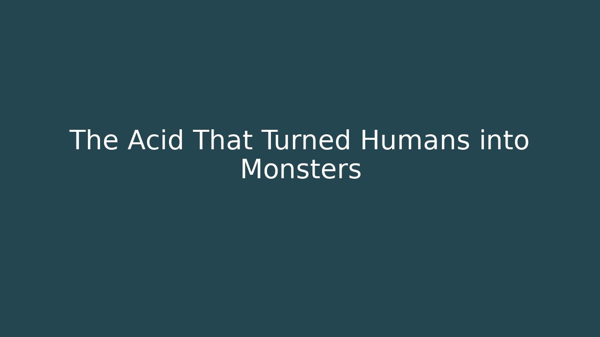 The Acid That Turned Humans into Monsters - Vintage E-Juice