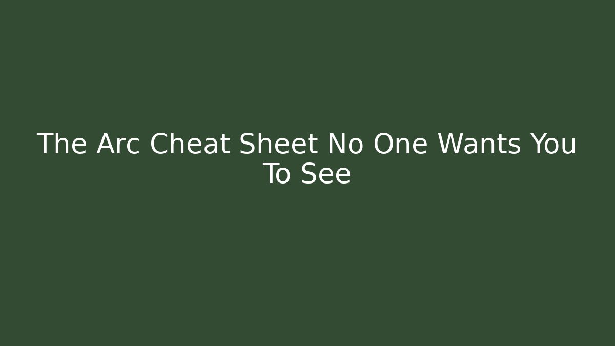 The Arc Cheat Sheet No One Wants You To See - Vintage E-Juice