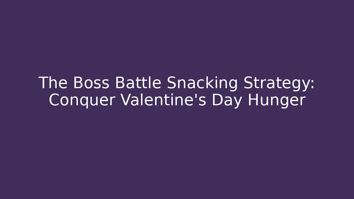 The Boss Battle Snacking Strategy: Conquer Valentine's Day Hunger