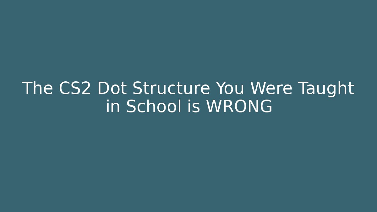 The CS2 Dot Structure You Were Taught in School is WRONG