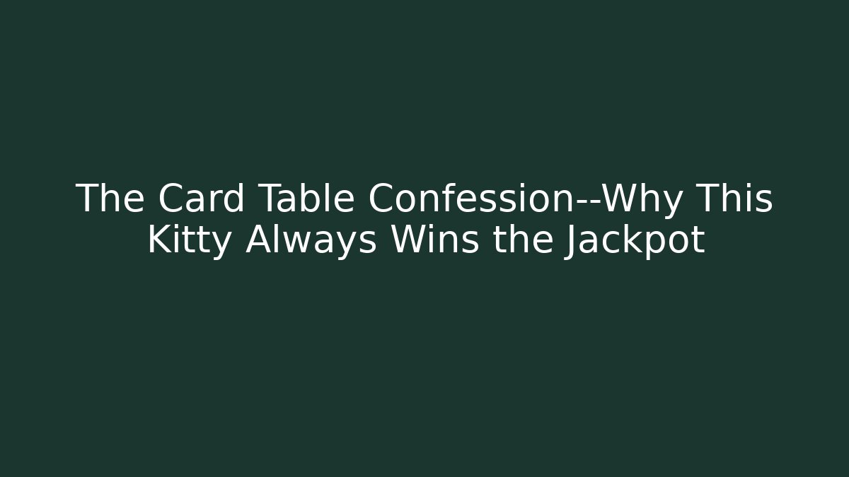 The Card Table Confession—Why This Kitty Always Wins the Jackpot