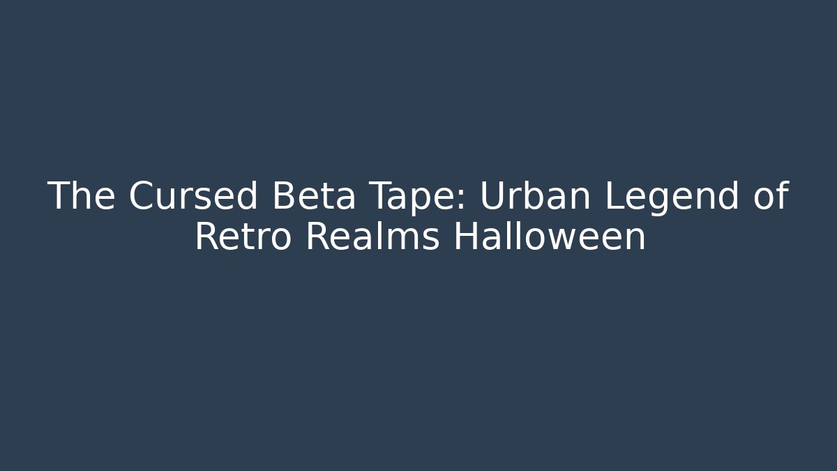 The Cursed Beta Tape: Urban Legend of Retro Realms Halloween