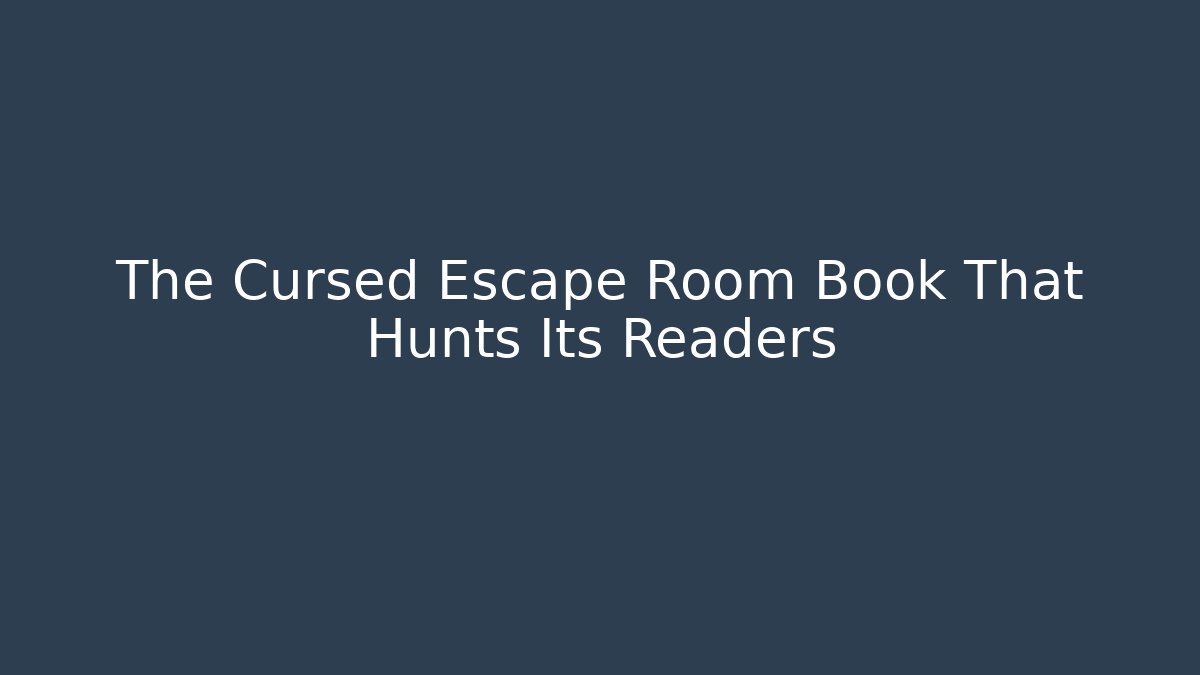 The Cursed Escape Room Book That Hunts Its Readers
