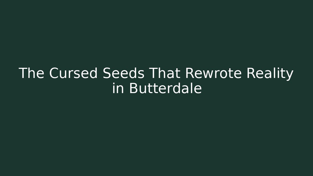 The Cursed Seeds That Rewrote Reality in Butterdale