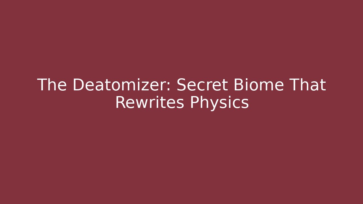 The Deatomizer: Secret Biome That Rewrites Physics