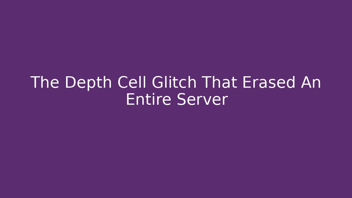 The Depth Cell Glitch That Erased An Entire Server