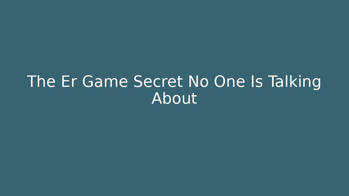The Er Game Secret No One Is Talking About - Vintage E-Juice