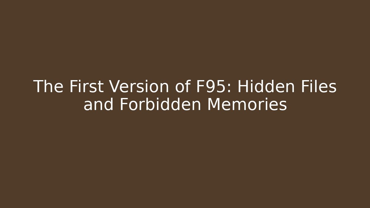 The First Version of F95: Hidden Files and Forbidden Memories