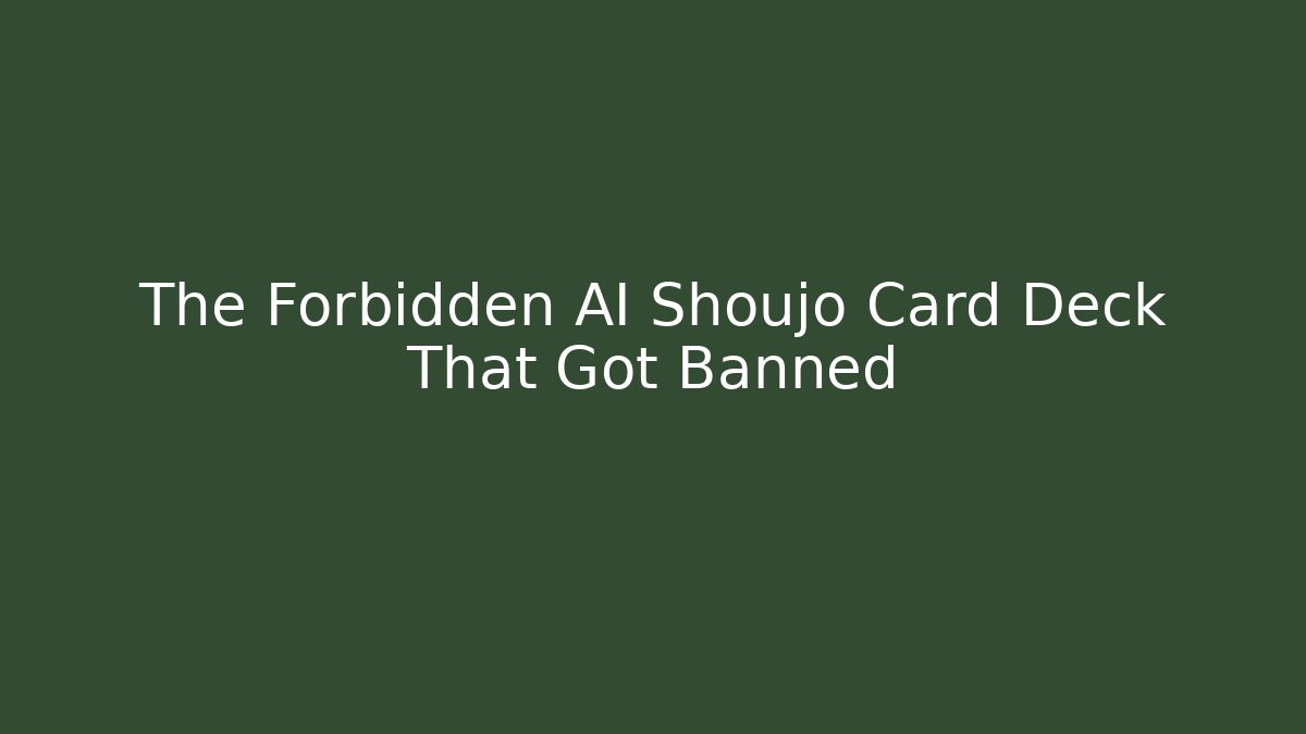 The Forbidden AI Shoujo Card Deck That Got Banned - Vintage E-Juice