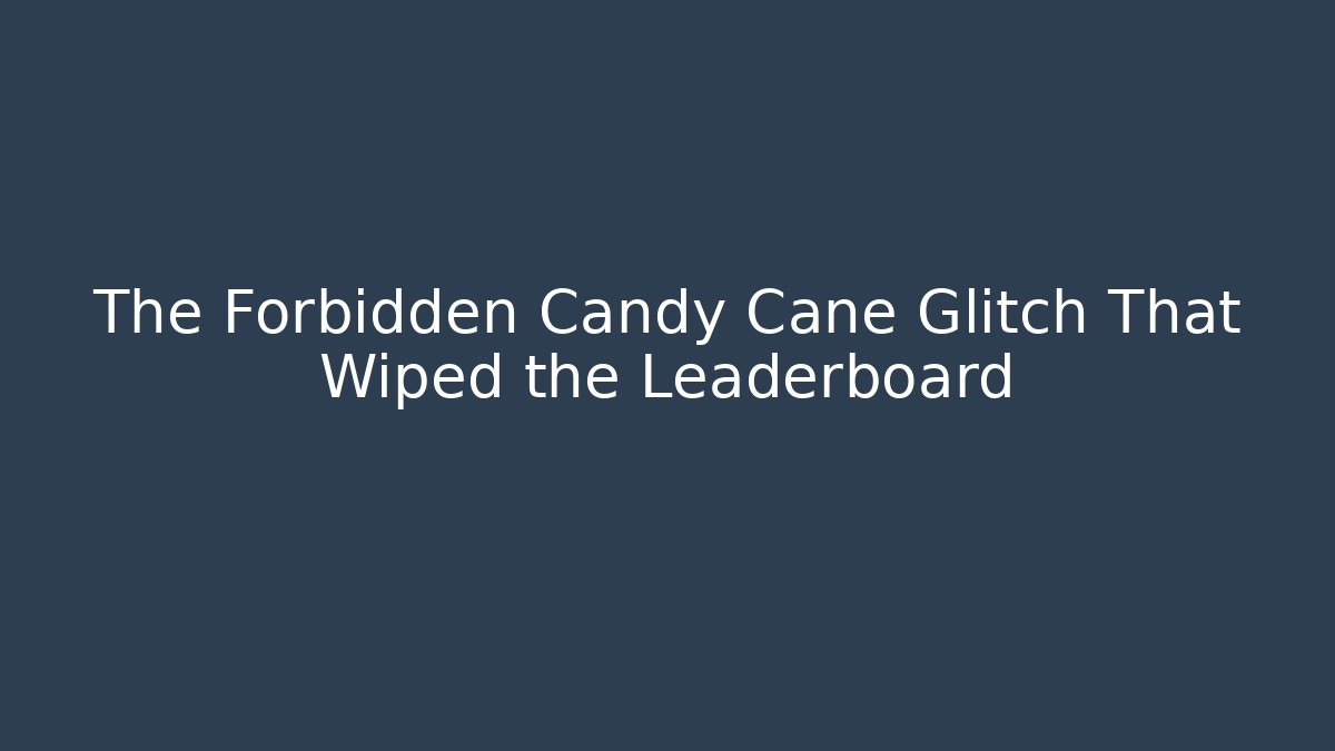 The Forbidden Candy Cane Glitch That Wiped the Leaderboard
