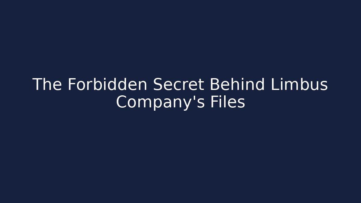 The Forbidden Secret Behind Limbus Company's Files