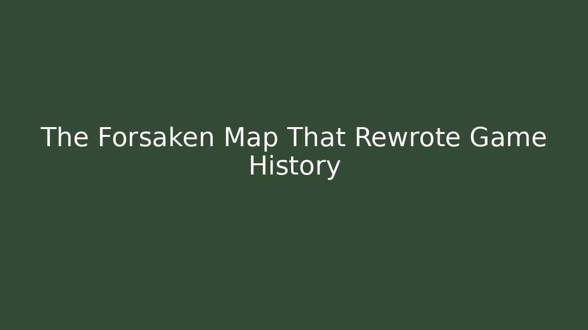 The Forsaken Map That Rewrote Game History - Vintage E-Juice